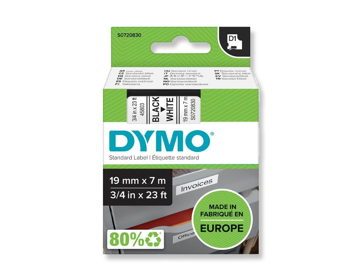 Office equipment: DYMO D1 Tapes, 19mm + white/black