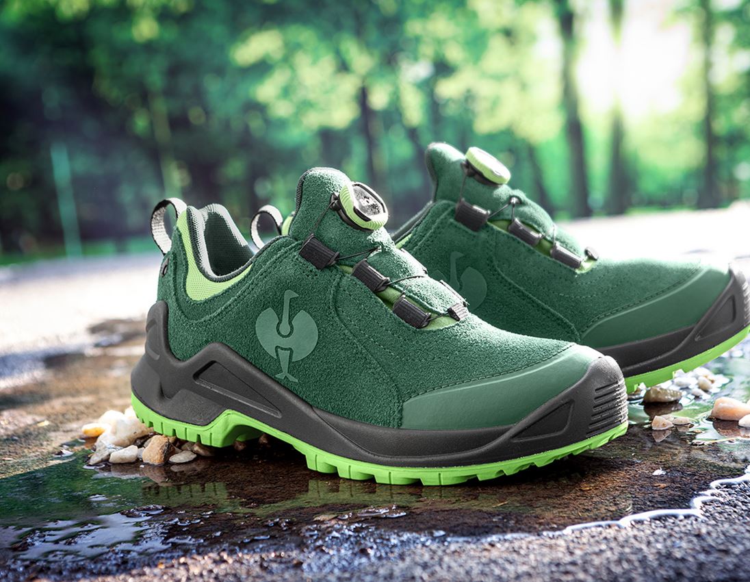 O2: O2 Work shoes e.s. Apate II low + green/sea green
