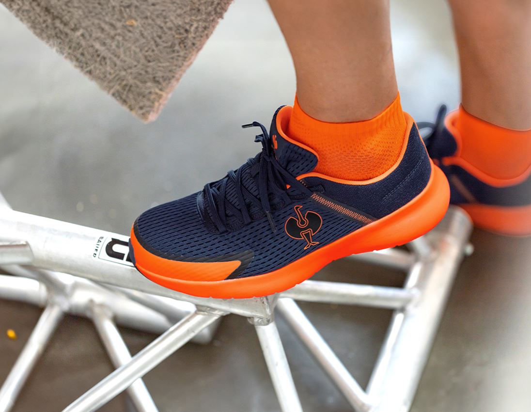 Chaussures: SB Chaussures basses de sécurité e.s. Tarent low + bleu foncé/orange fluo 2