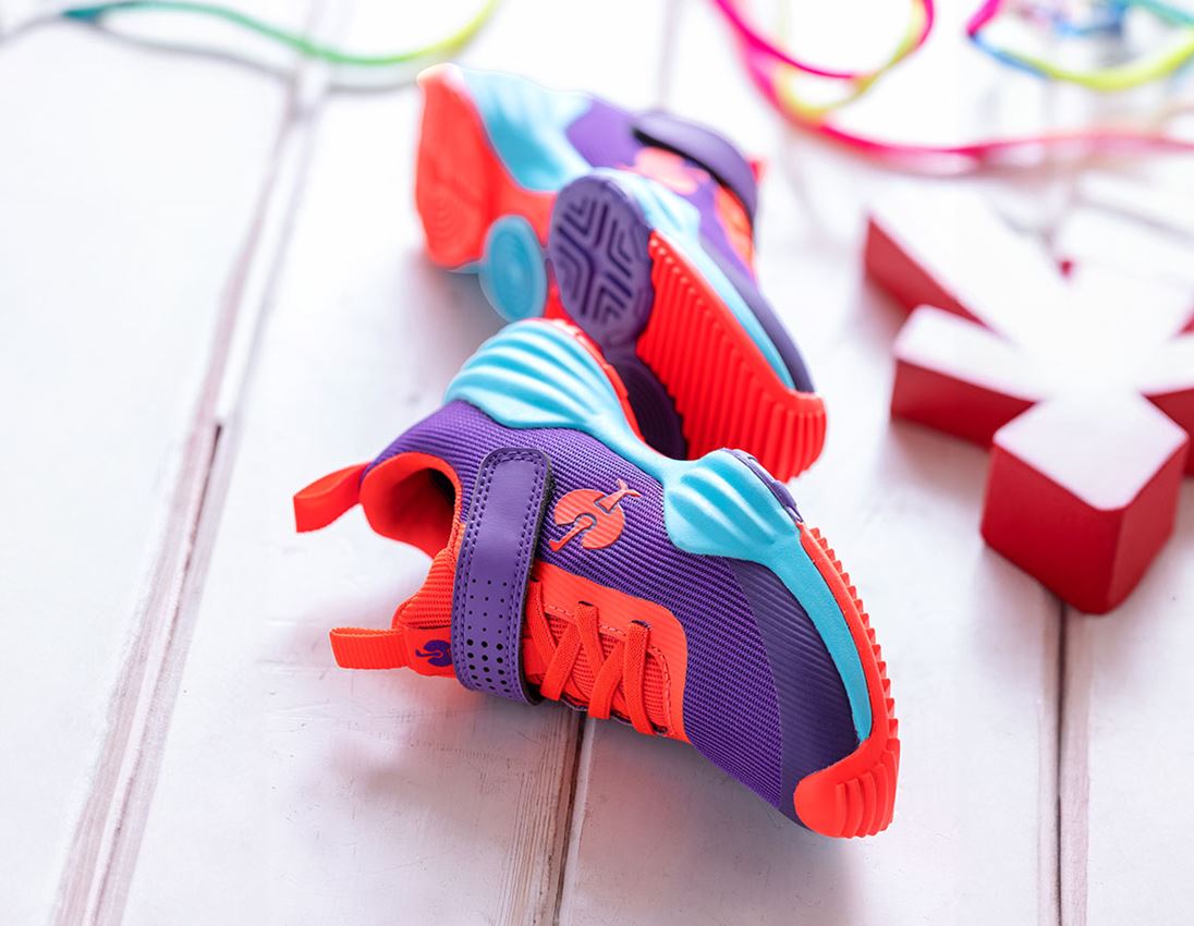 Chaussures pour enfants: Chaussures Allround e.s. Porto, enfants + raisin/cyan clair/rouge fluo 1