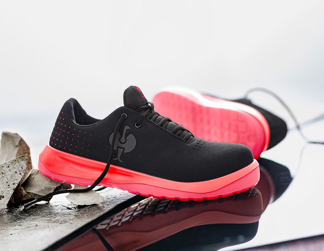 S1P: S1P Safety shoes e.s. Banco low + black/solarred