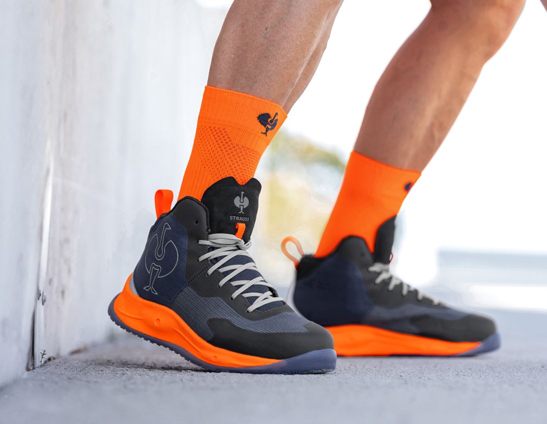 S1P: S1PS Safety shoes e.s. Marseille mid + navy/high-vis orange 3