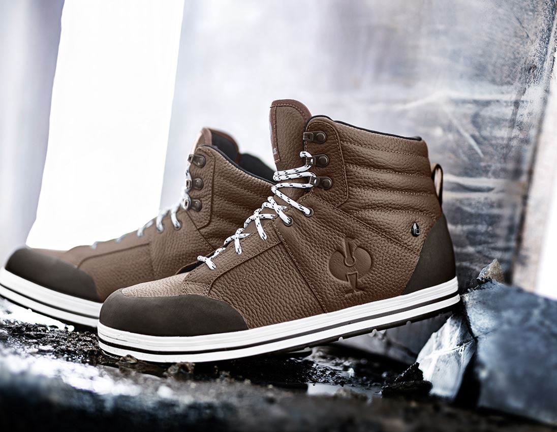 S3: S3 Safety boots e.s. Spes II mid + chestnut