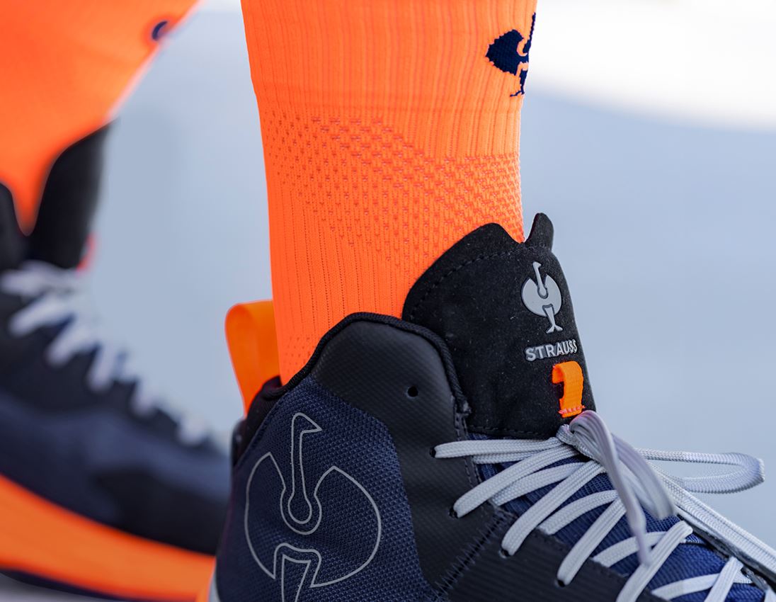 Clothing: e.s. All-season socks function light/high + high-vis orange/navy 2