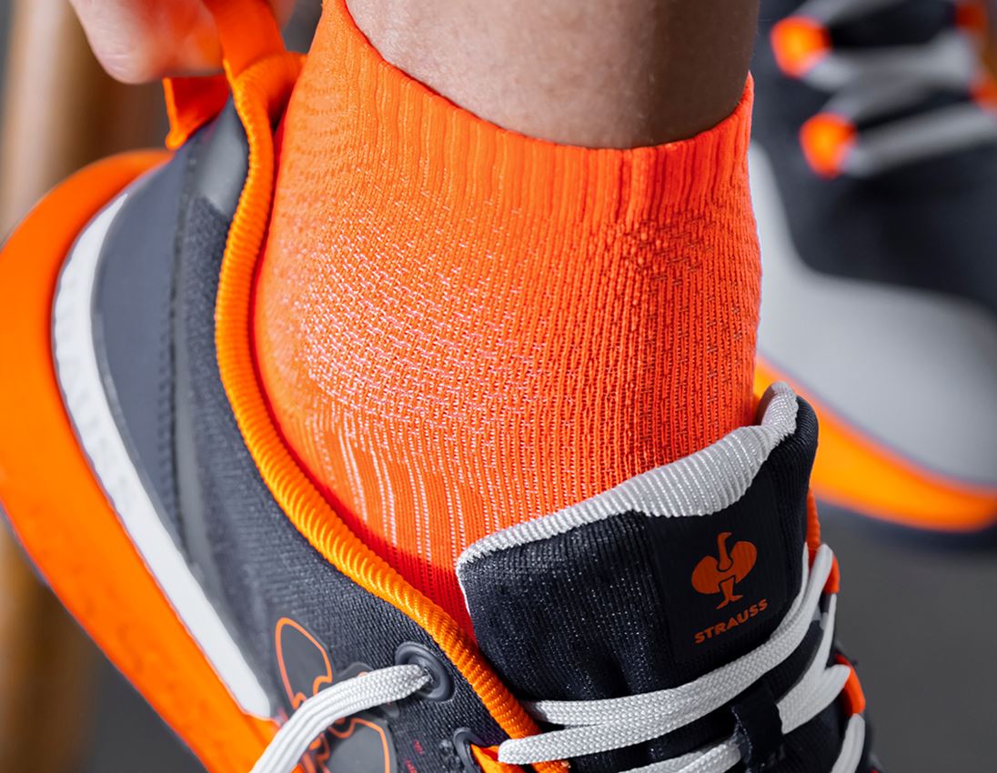 Clothing: e.s. All-season socks function light/low + high-vis orange/navy 2