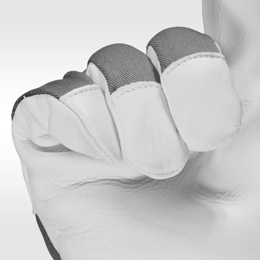 Leather: Grain leather gloves Platinum 2