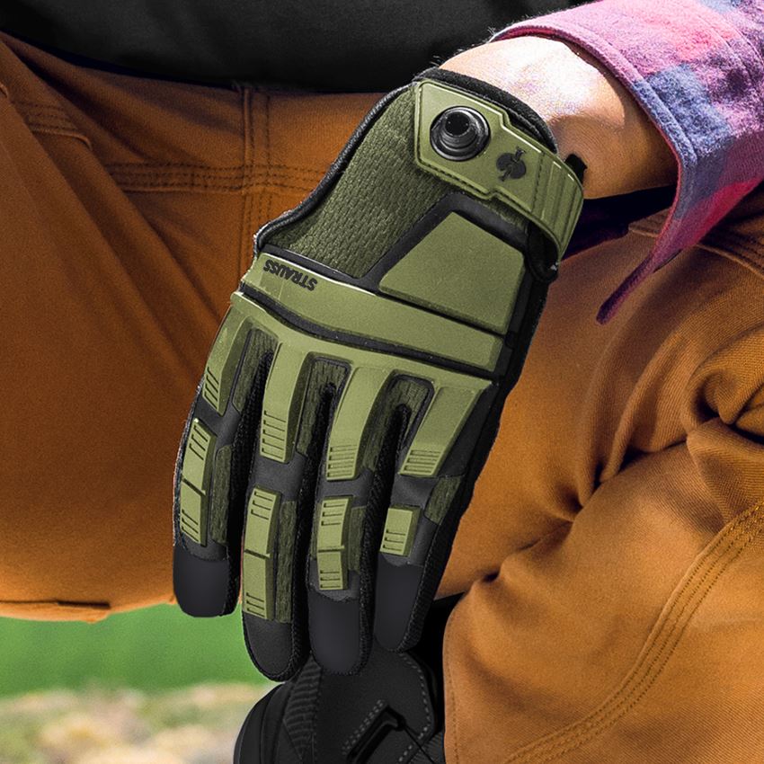 Hybrid: e.s. Montage-Handschuhe Protect + oliv/schwarz 2
