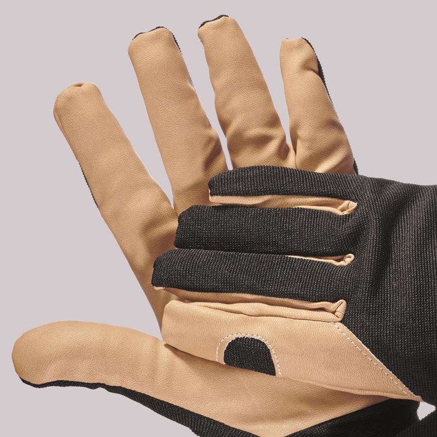 Coated: Assembly winter gloves Intense light + black/brown 2