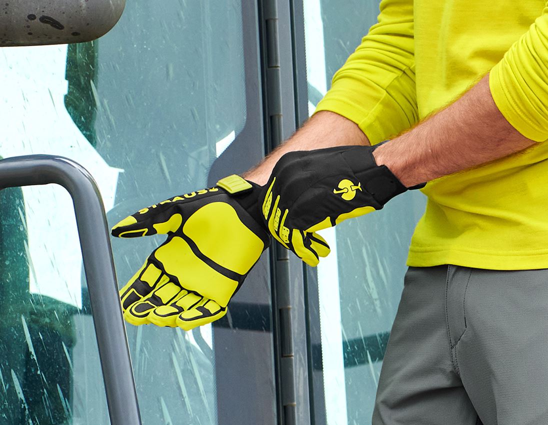 Hybrid: Gloves e.s.trail allseason + black/acid yellow