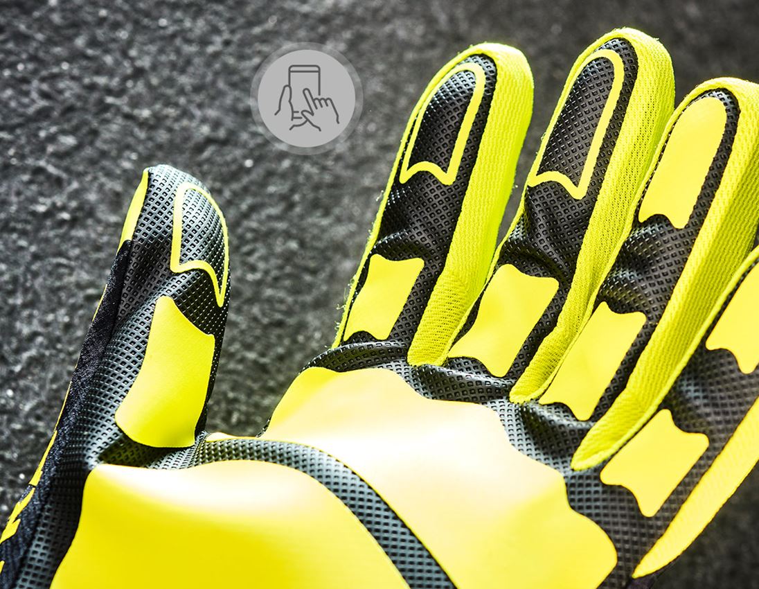 Hybrid: Gloves e.s.trail allseason + black/acid yellow 2