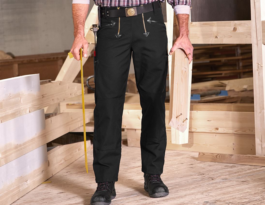 Roofer / Crafts: Craftman's Work Trousers Alois + black