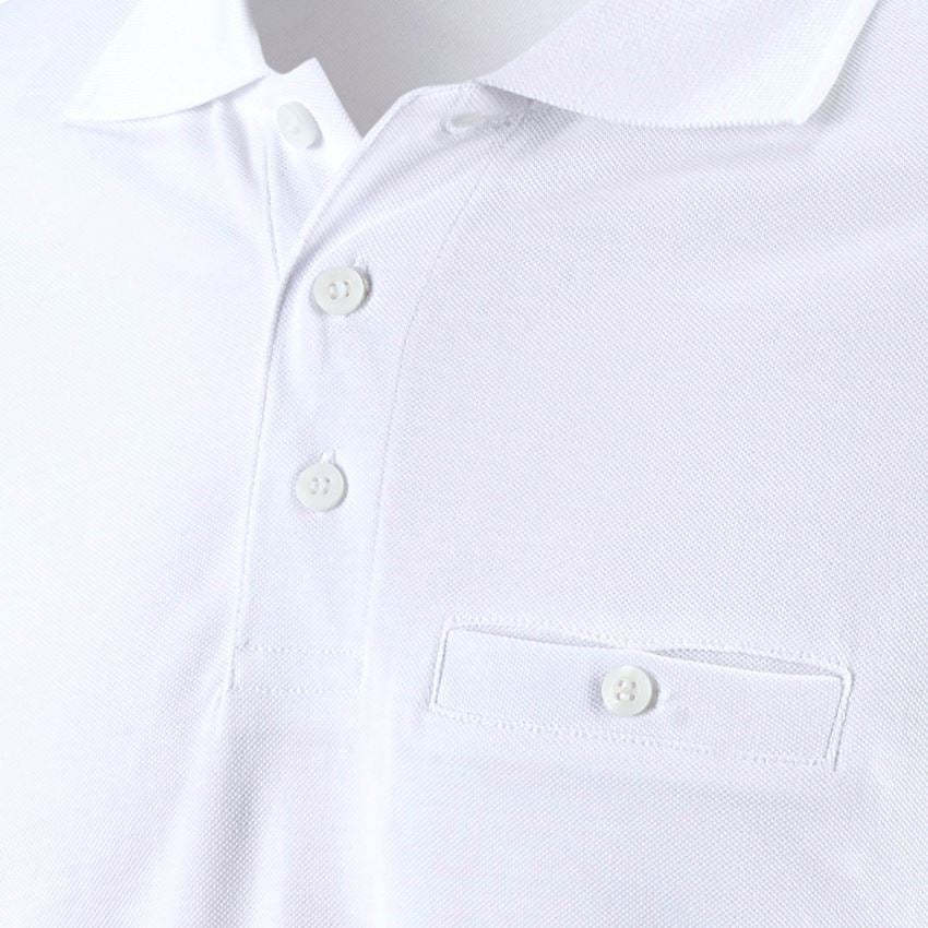 Schreiner / Tischler: e.s. Longsleeve-Polo cotton Pocket + weiß 2