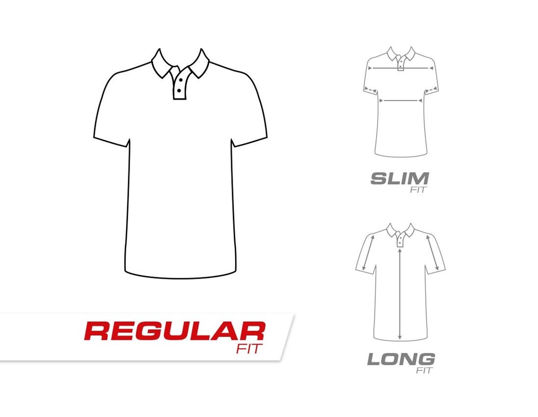 Shirts, Pullover & more: e.s. Pique-Polo cotton stretch + alkaliblue 1