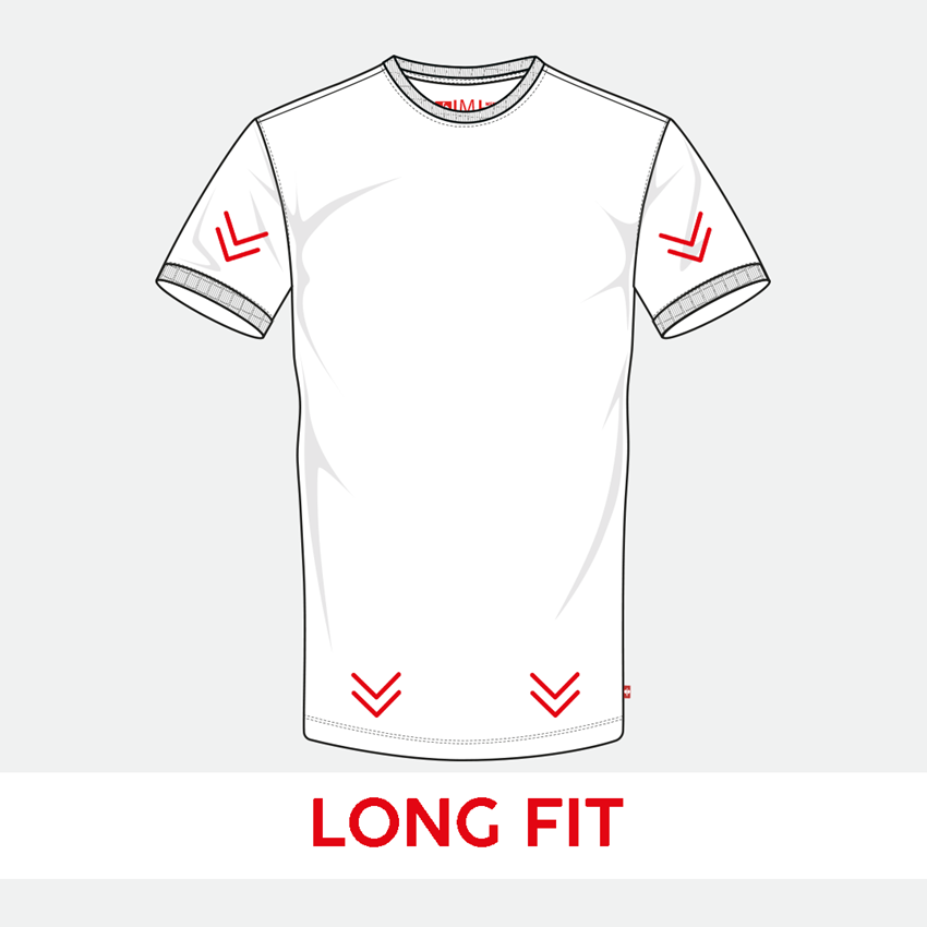 Shirts & Co.: e.s. T-Shirt cotton stretch, long fit + alkaliblau 2