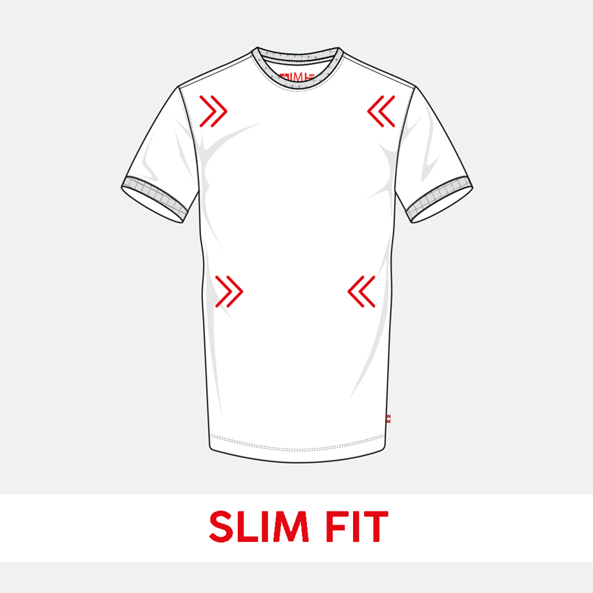 Shirts & Co.: e.s. T-Shirt cotton stretch, slim fit + alkaliblau 2