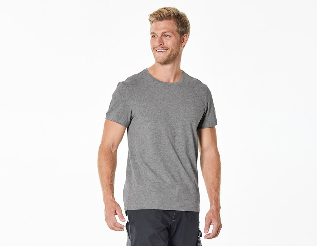 Shirts & Co.: e.s. T-Shirt cotton stretch + graumeliert 3