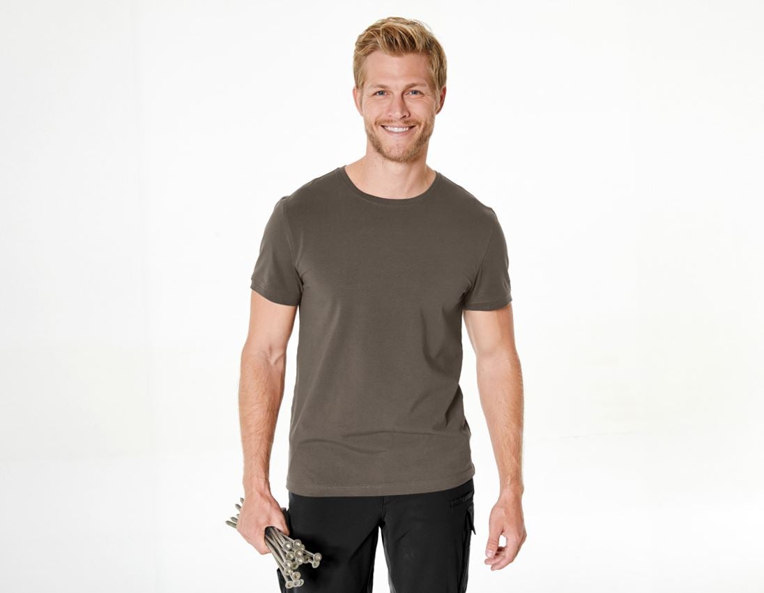 Shirts & Co.: e.s. T-Shirt cotton stretch + stein 1
