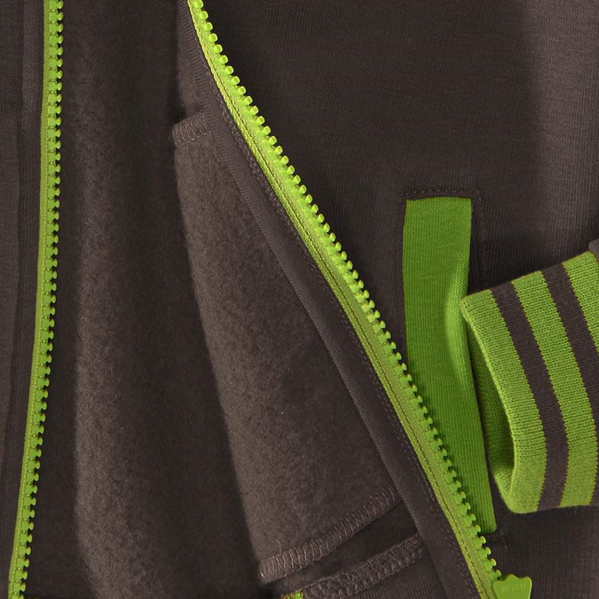 Shirts & Co.: Hoody-Sweatjacke e.s.motion 2020, Kinder + kastanie/seegrün 2