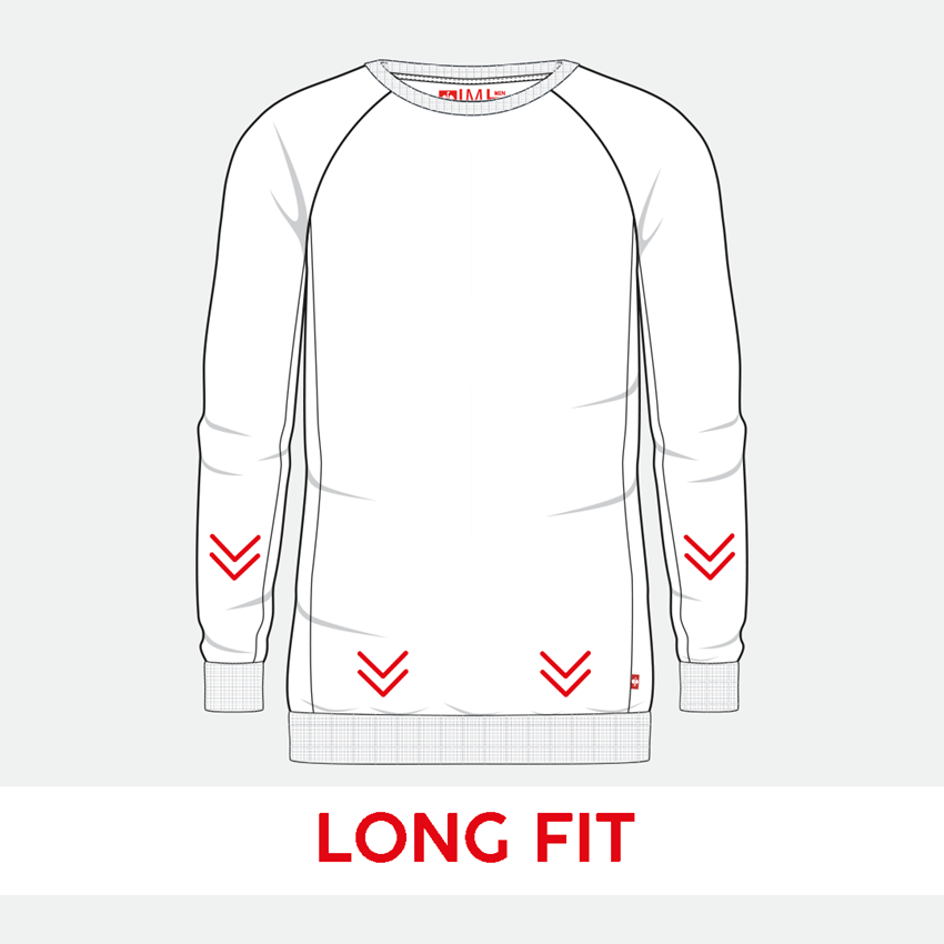 Shirts, Pullover & more: e.s. Sweatshirt cotton stretch, long fit + grey melange 2