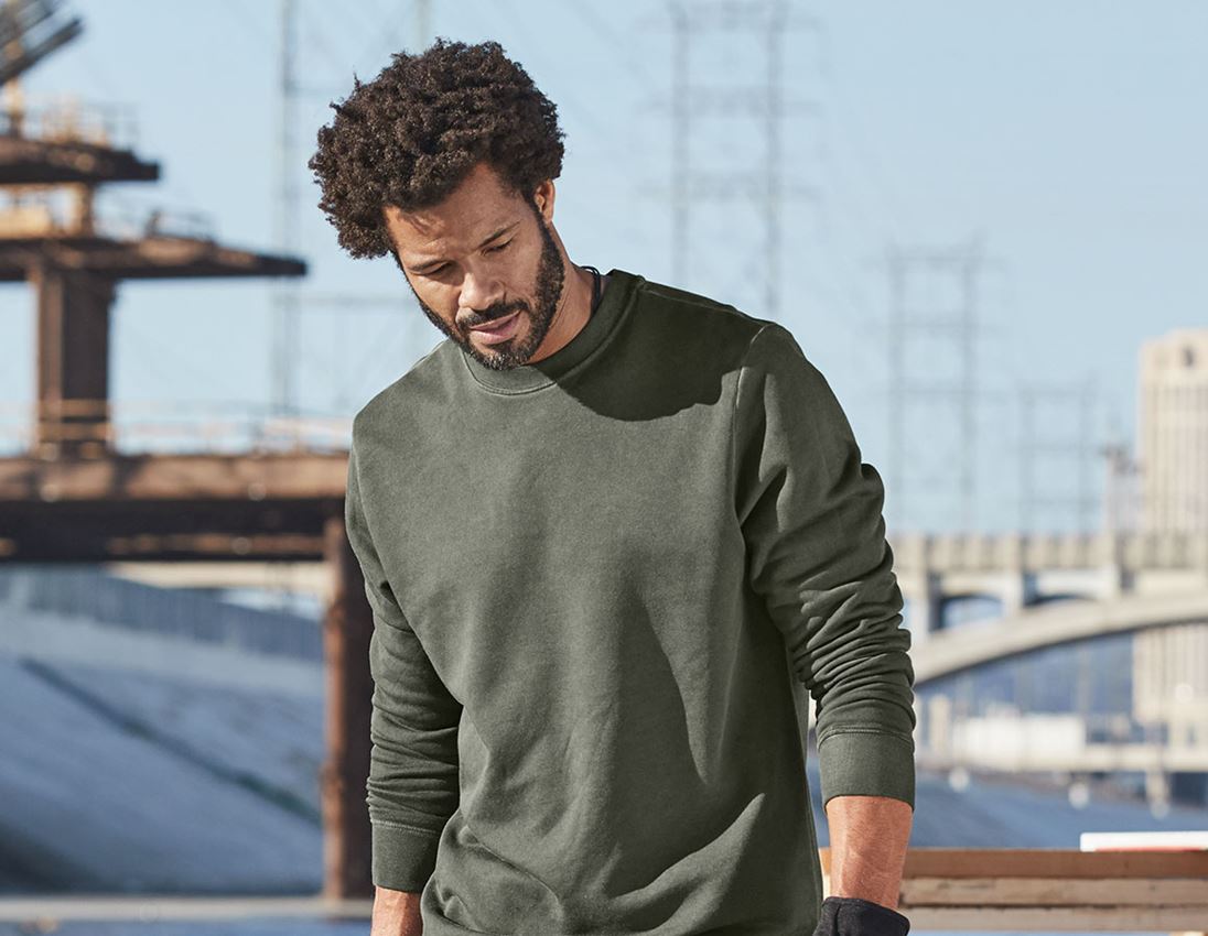 Installateurs / Plombier: e.s. Sweatshirt vintage poly cotton + vert camouflage vintage 1
