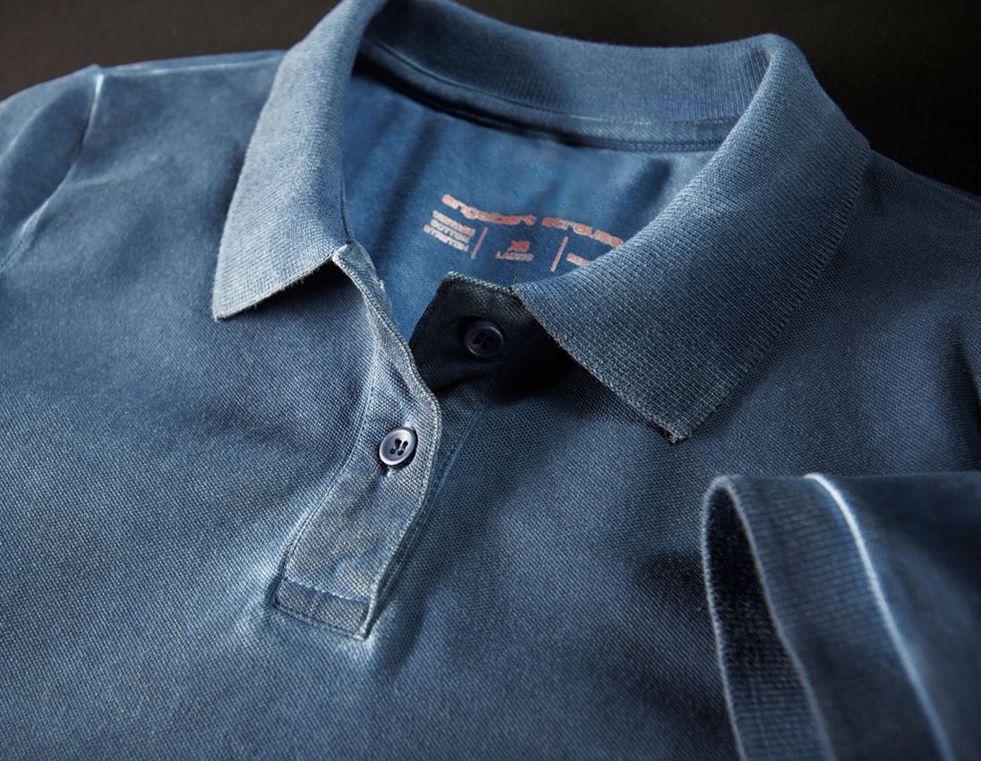 Plumbers / Installers: e.s. Polo shirt vintage cotton stretch, ladies' + antiqueblue vintage 2
