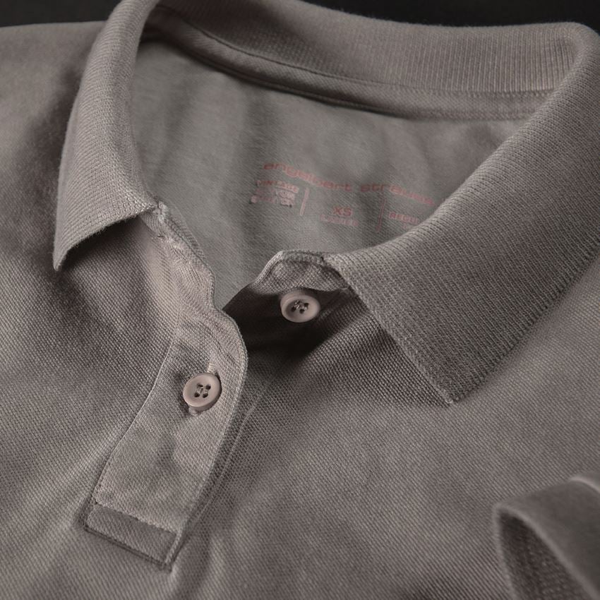 Shirts & Co.: e.s. Polo-Shirt vintage cotton stretch, Damen + taupe vintage 2