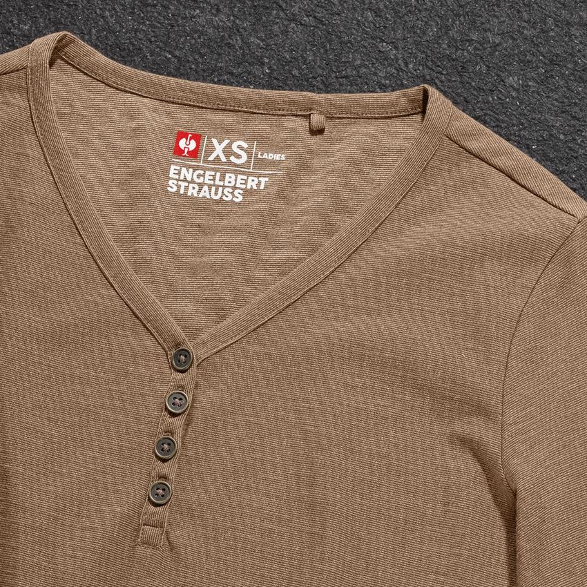 Shirts & Co.: Longsleeve e.s.vintage, Damen + sepia melange 2