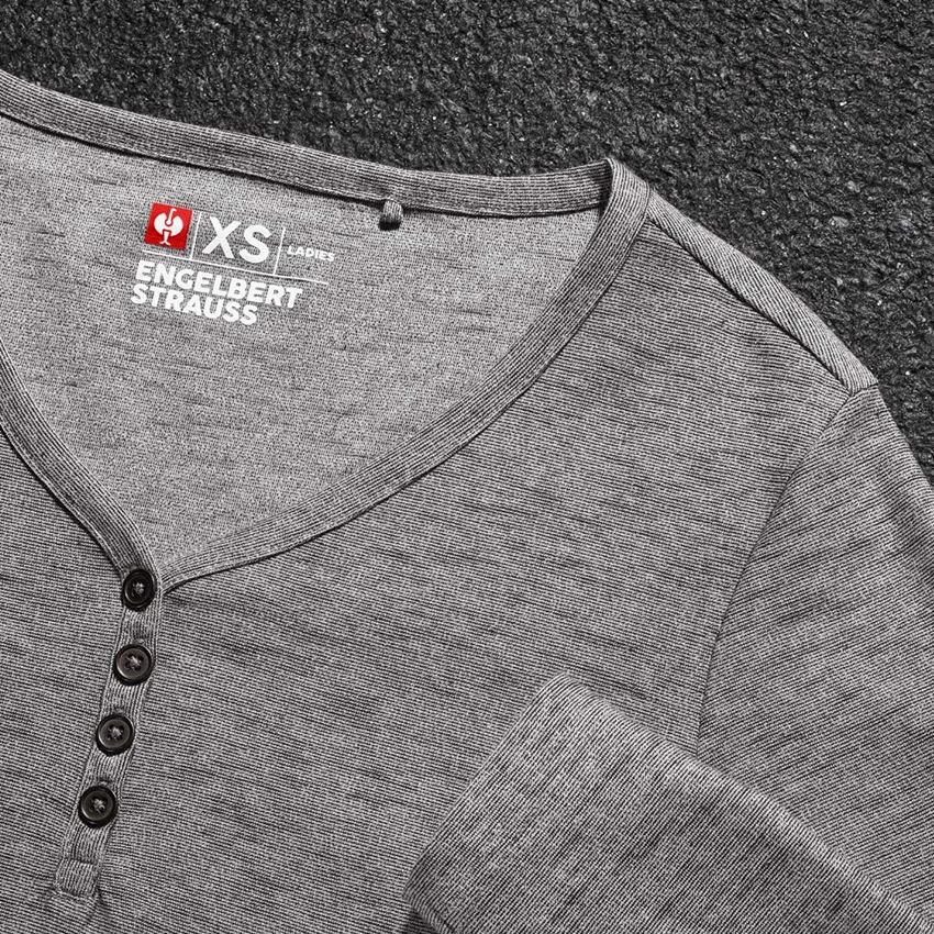 Shirts & Co.: Longsleeve e.s.vintage, Damen + schwarz melange 2
