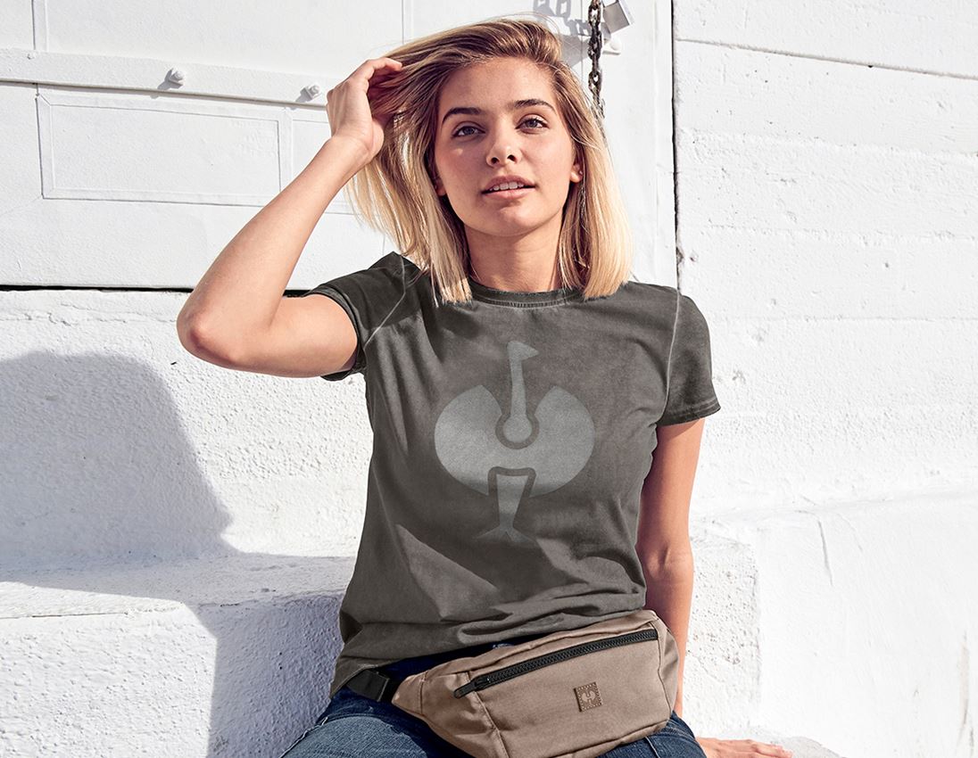 Shirts, Pullover & more: T-Shirt e.s.motion ten ostrich, ladies' + granite vintage