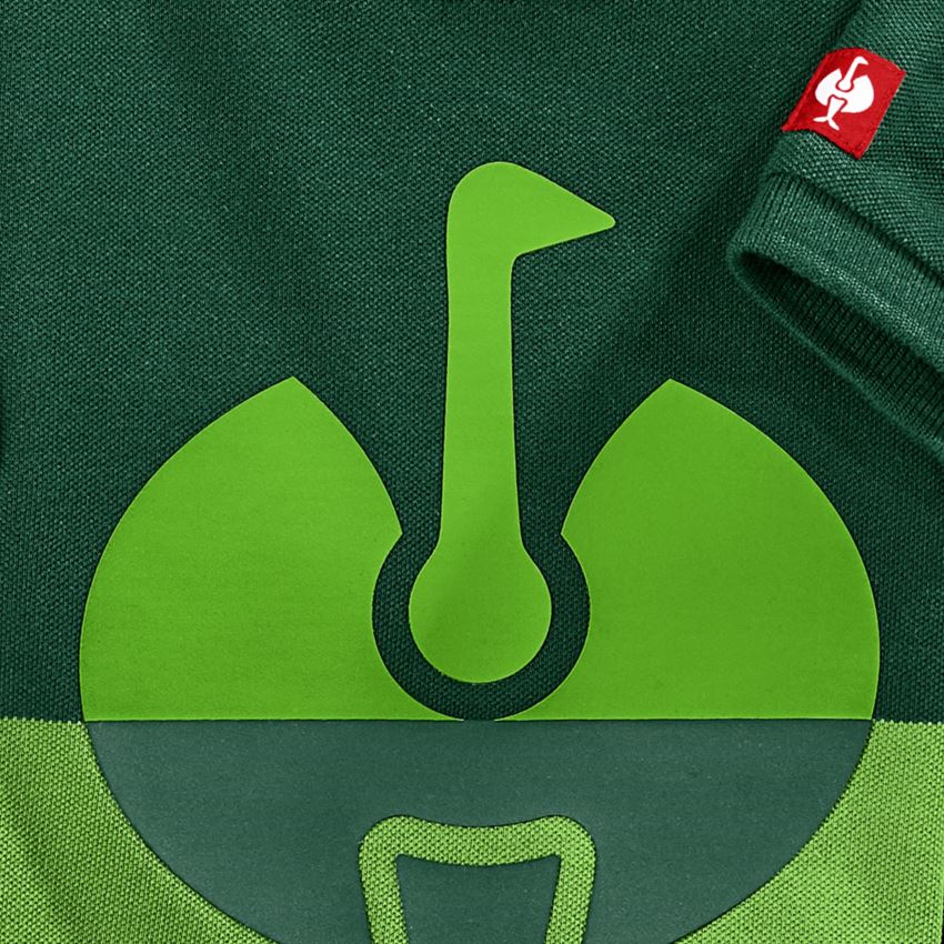 Shirts & Co.: e.s. Piqué-Shirt colourblock, Kinder + grün/seegrün 2