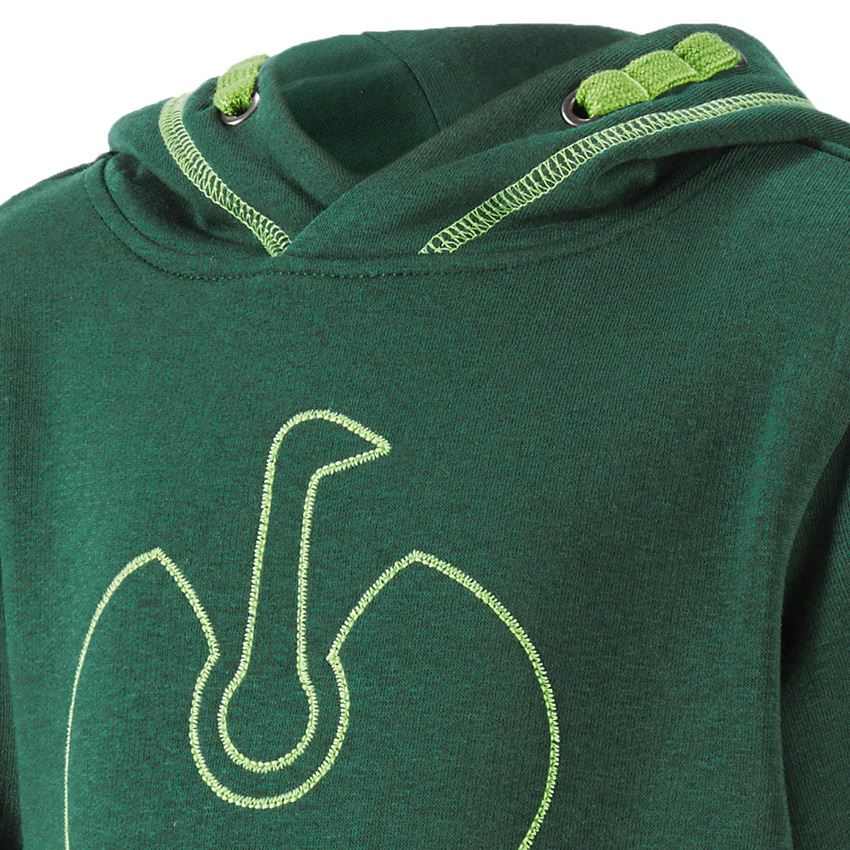 Shirts & Co.: Hoody-Sweatshirt e.s.motion 2020, Kinder + grün/seegrün 2