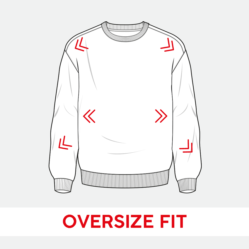 Shirts & Co.: Oversize Sweatshirt e.s.motion ten + opalgrau vintage 2