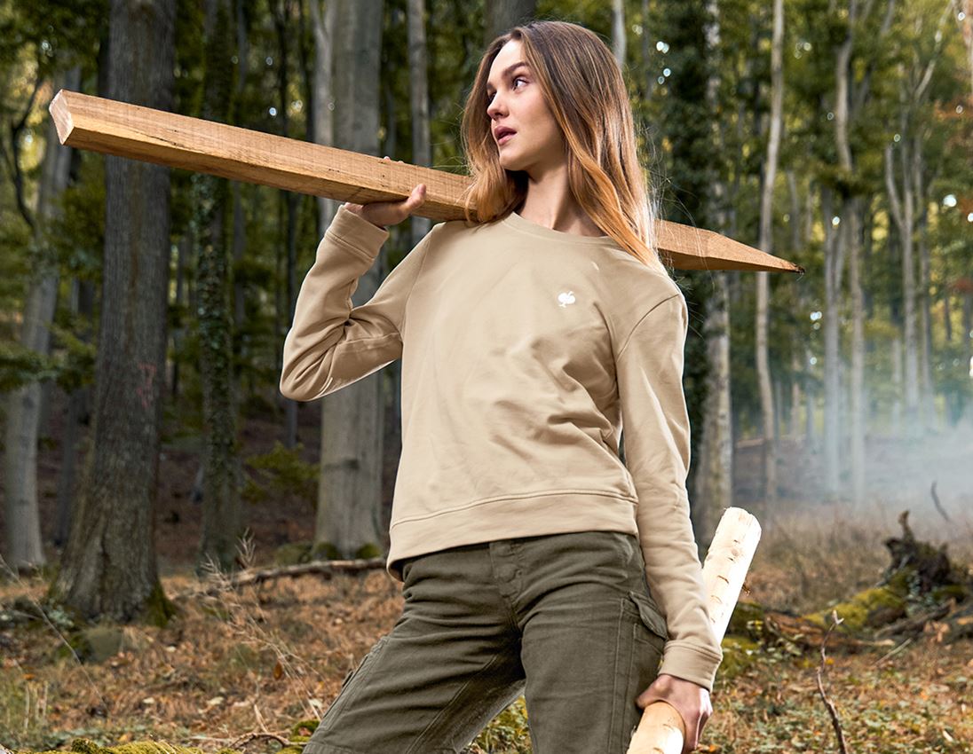 Shirts, Pullover & more: Sweatshirt e.s.botanica, ladies' + naturelightbeige