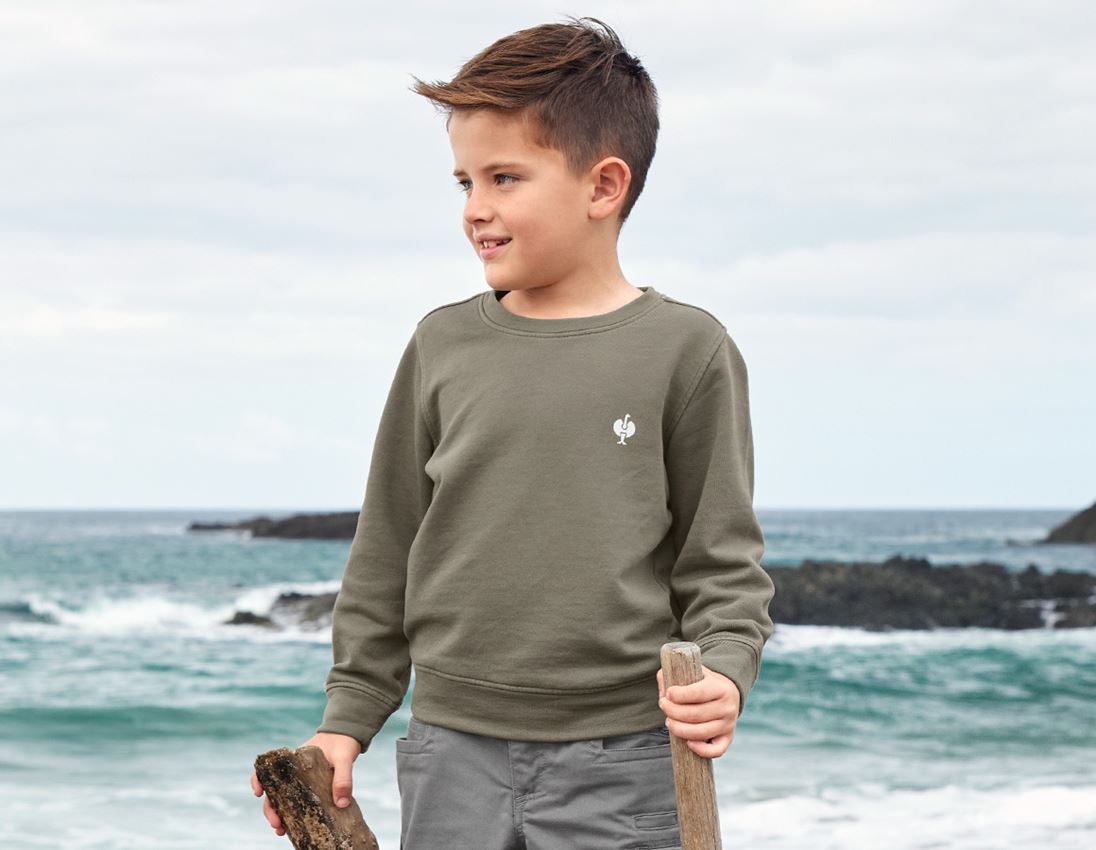 Clothing: Sweatshirt e.s.botanica, children's + naturegreen