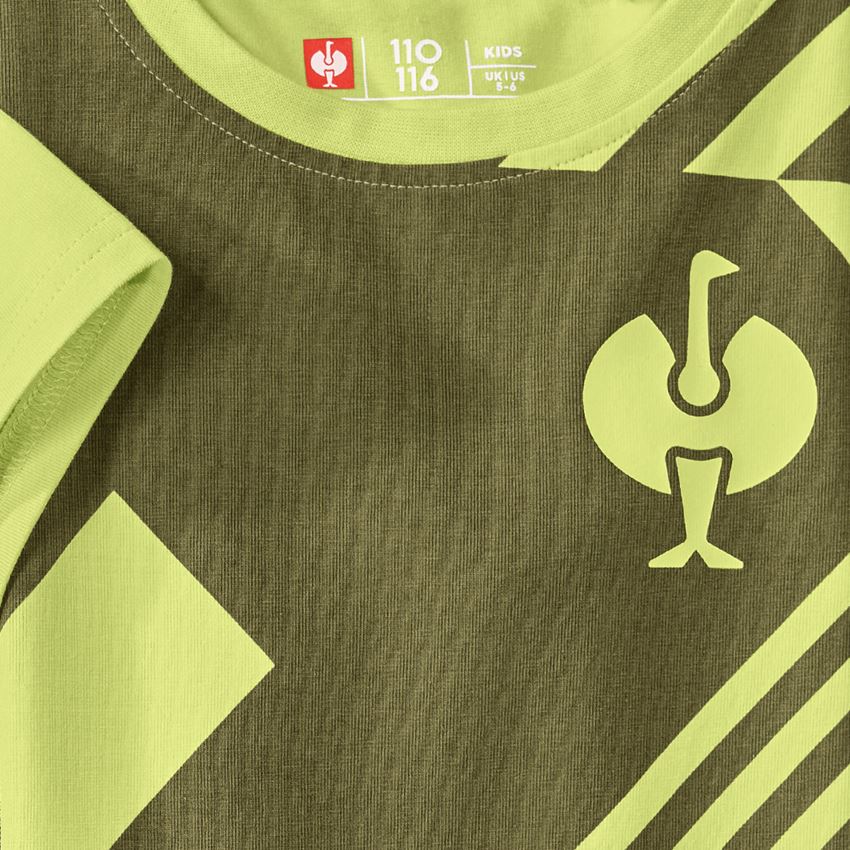Shirts & Co.: T-Shirt e.s.trail graphic, Kinder + wacholdergrün/limegrün 2