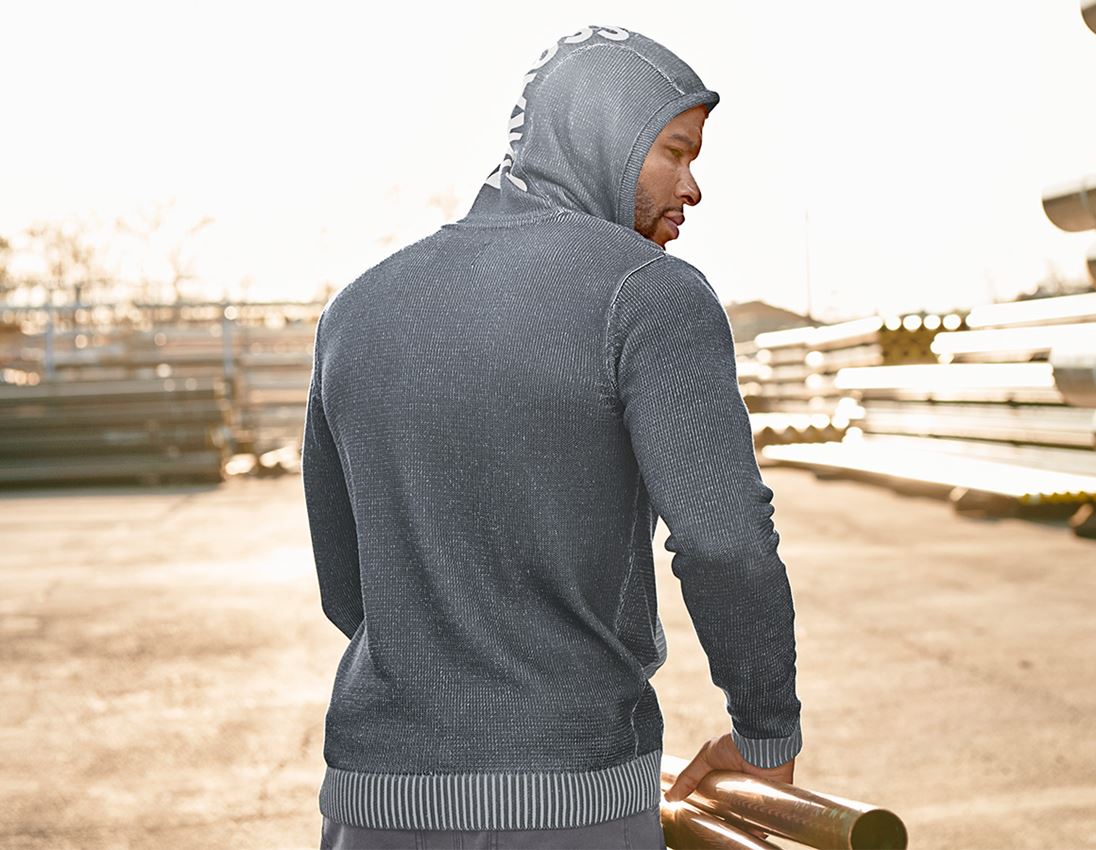 Shirts, Pullover & more: Knitted hoody e.s.iconic + carbongrey 1
