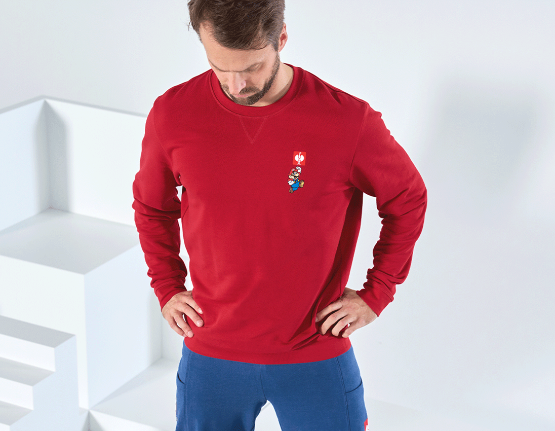 Collaborations: Super Mario Sweatshirt, men's + fiery red 1