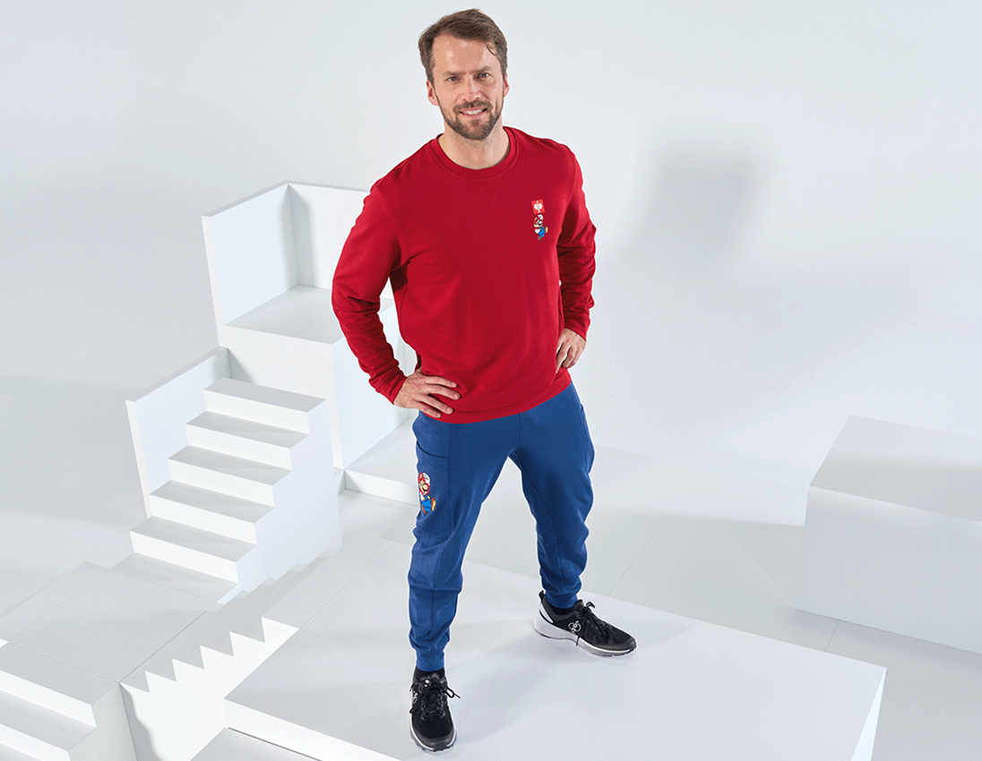 Collaborations: Super Mario Sweatshirt, men's + fiery red 2