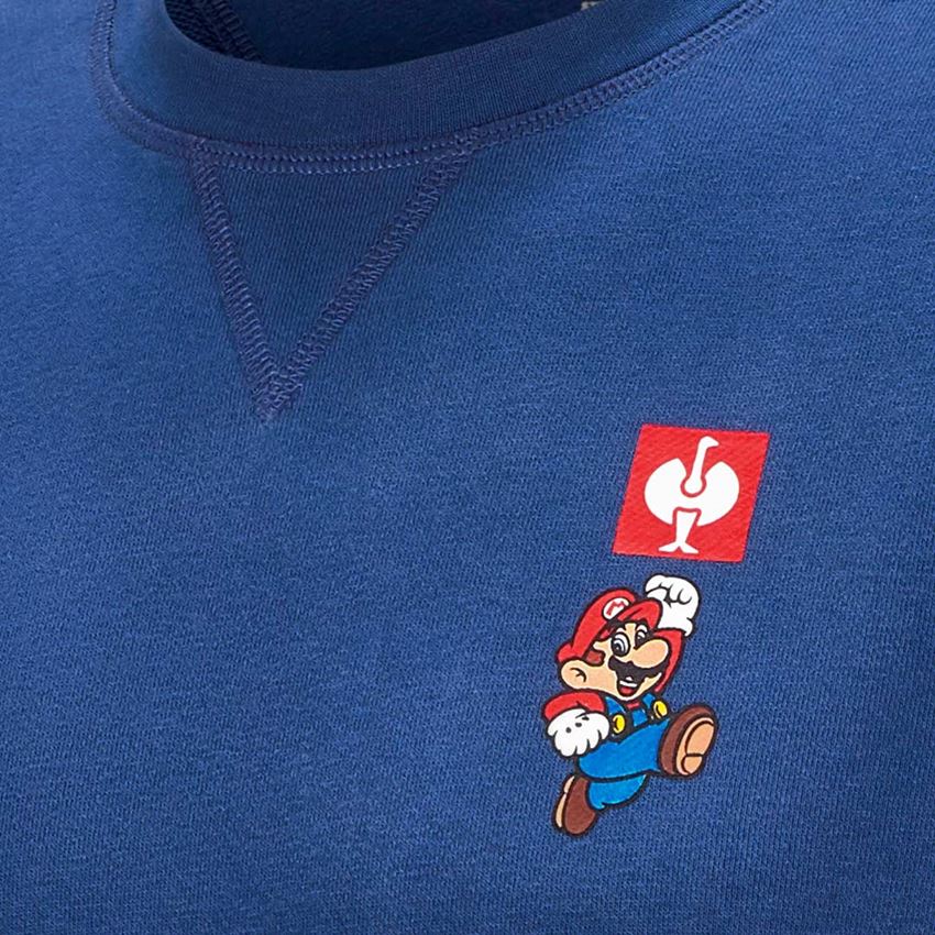 Kollaborationen: Super Mario Sweatshirt, Herren + alkaliblau 2