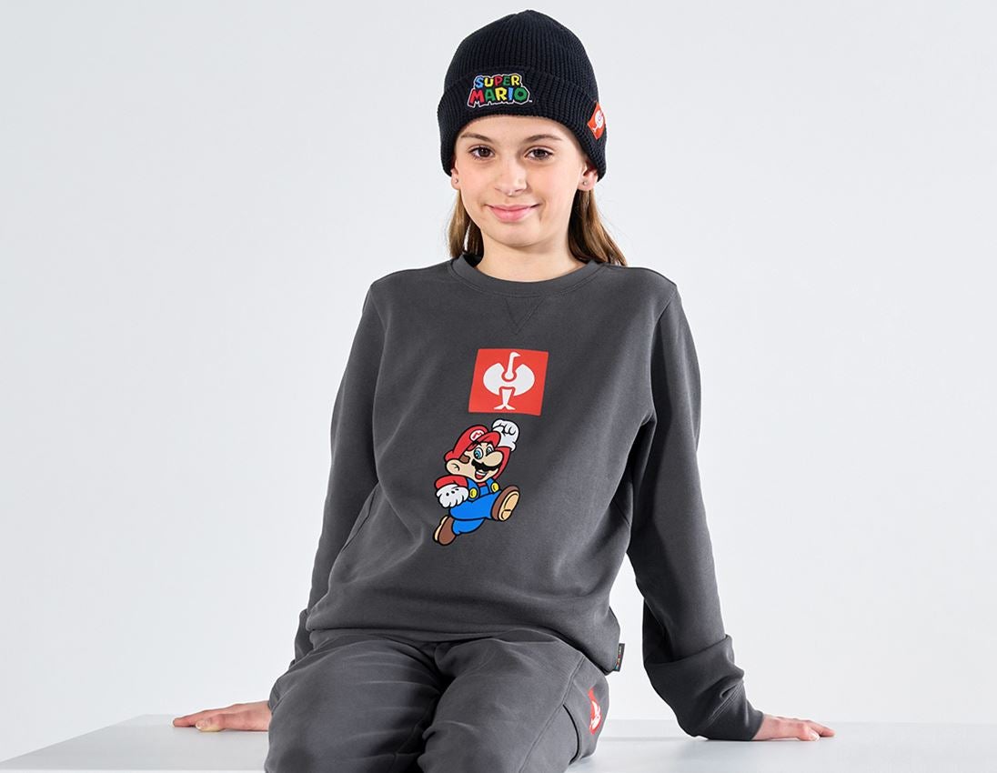 Collaborations: Super Mario Sweatshirt, enfants + anthracite