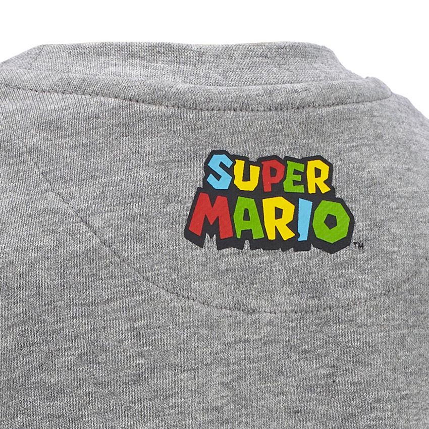 Kollaborationen: Super Mario Sweatshirt, Kinder + graumeliert 2