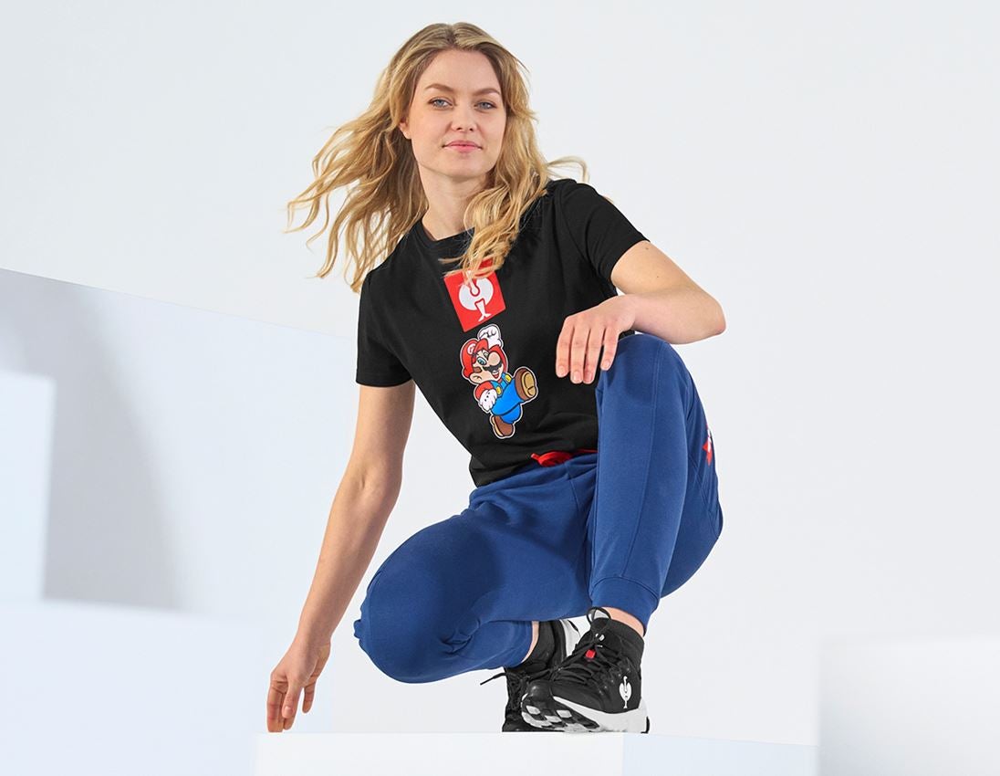 Kollaborationen: Super Mario T-Shirt, Damen + schwarz 1