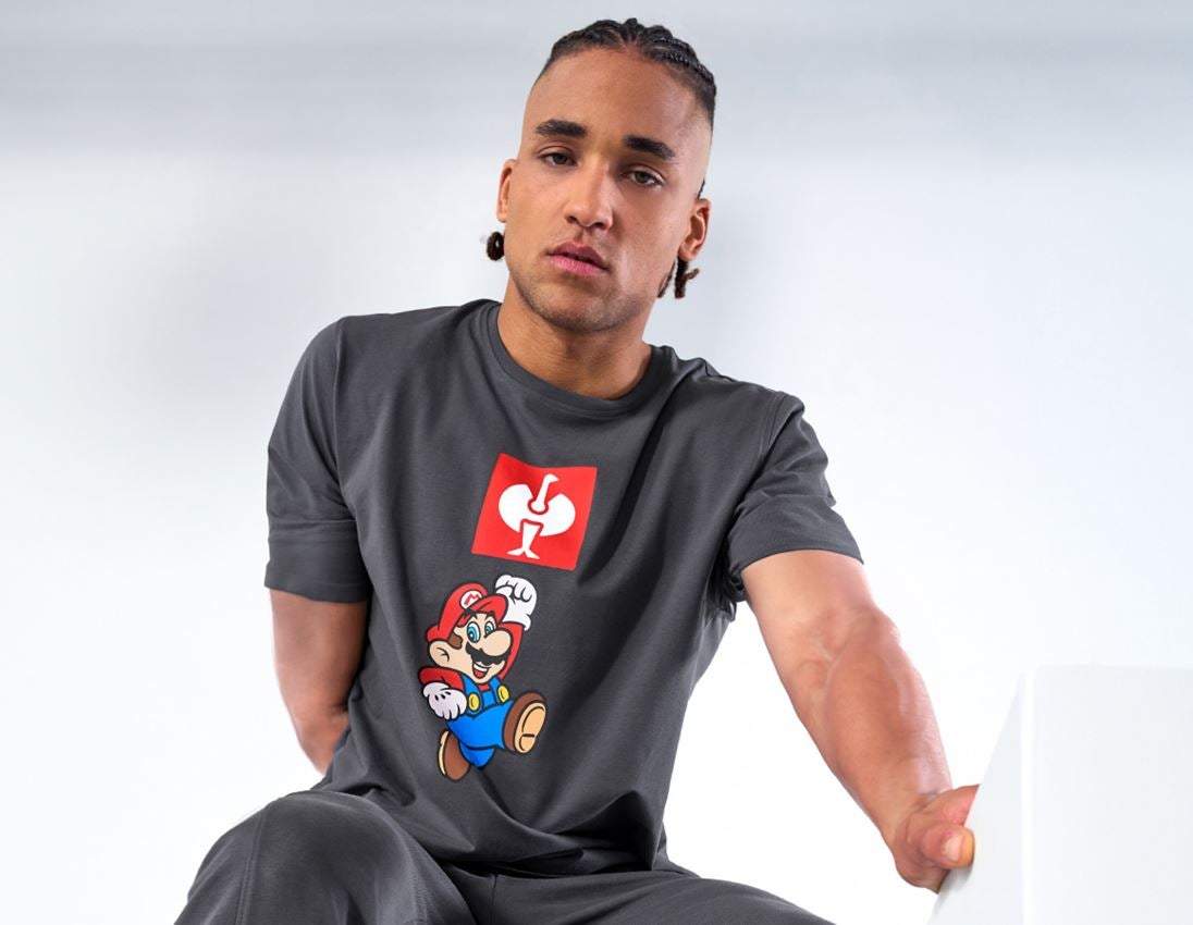 Collaborations: Super Mario T-Shirt, hommes + anthracite