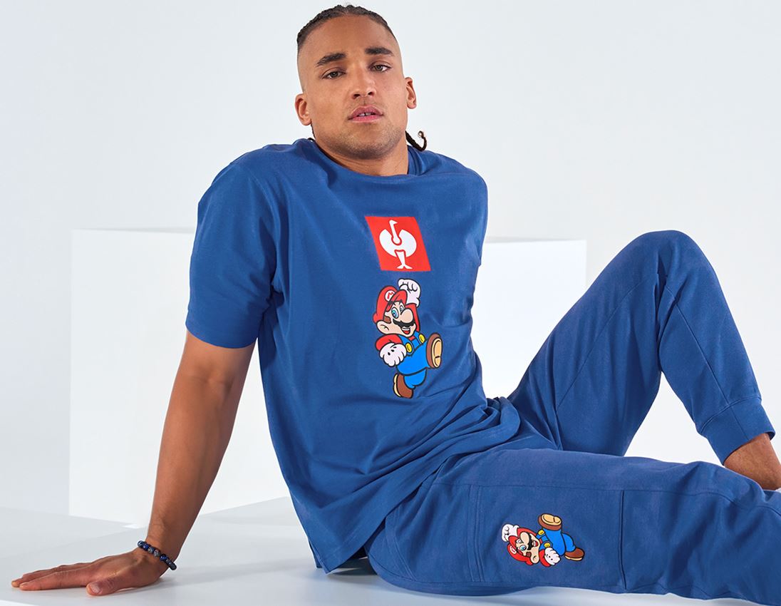 Collaborations: Super Mario T-Shirt, hommes + bleu alcalin 3