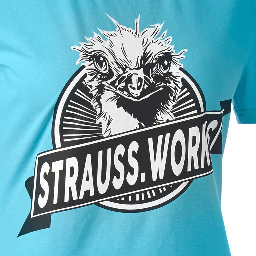 Hauts: e.s. T-shirt strauss works, femmes + lapis turquoise 2