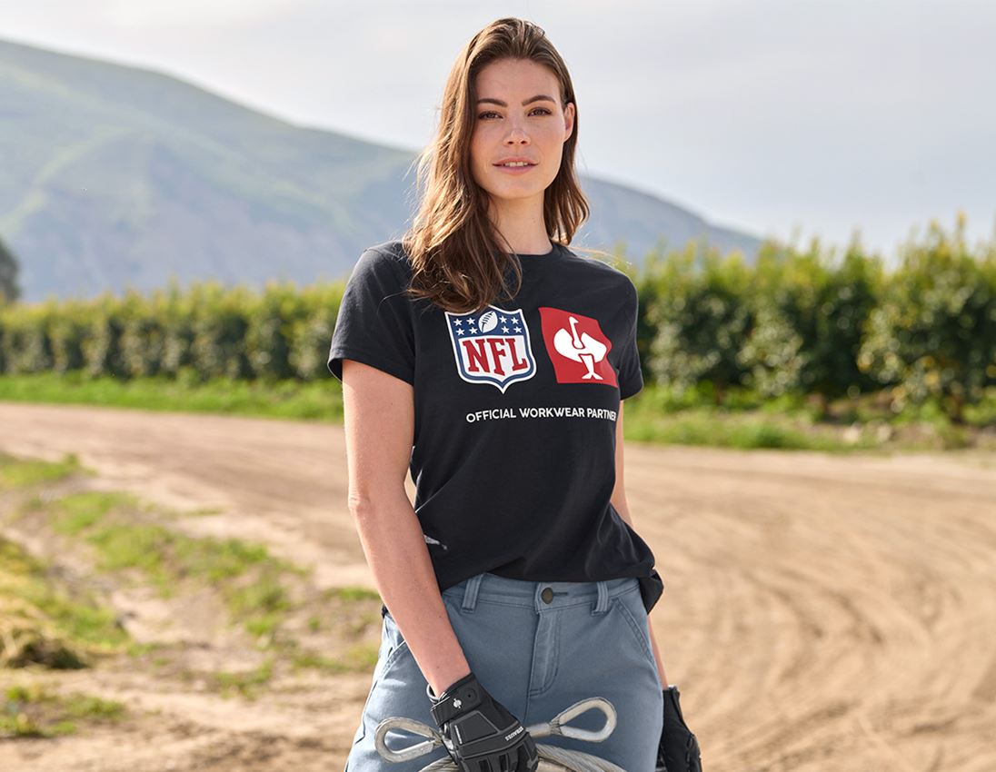 Kollaborationen: NFL T-Shirt cotton, ladies + schwarz