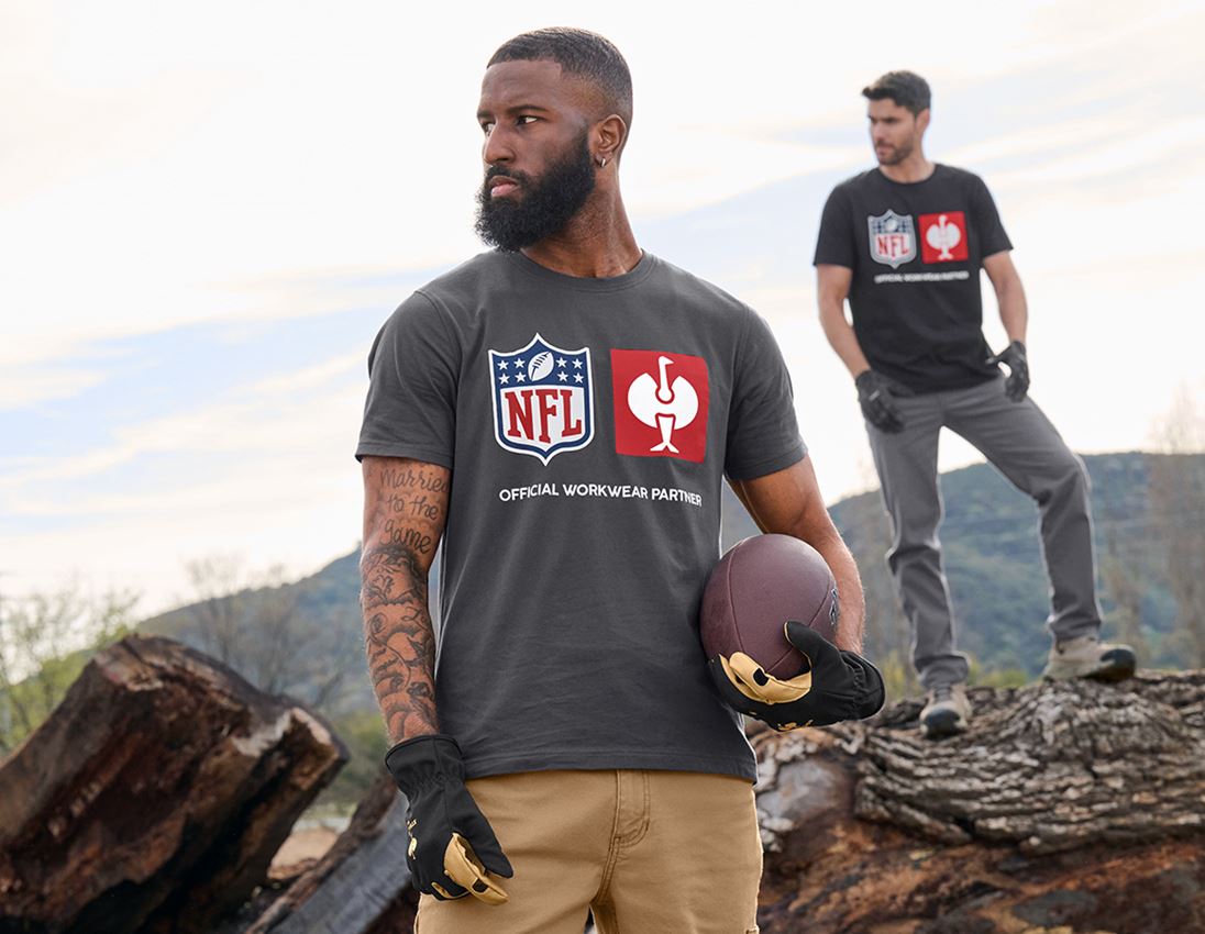 Shirts & Co.: NFL T-Shirt cotton + carbongrau 1