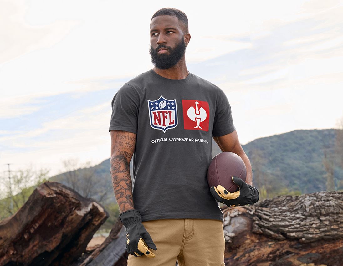 Bekleidung: NFL T-Shirt cotton + carbongrau