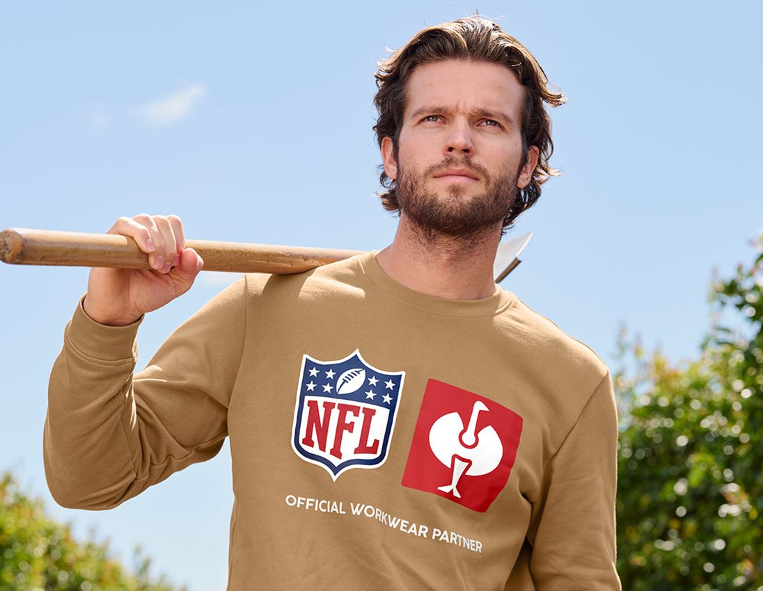 Clothing: NFL Sweatshirt cotton + almondbrown 2