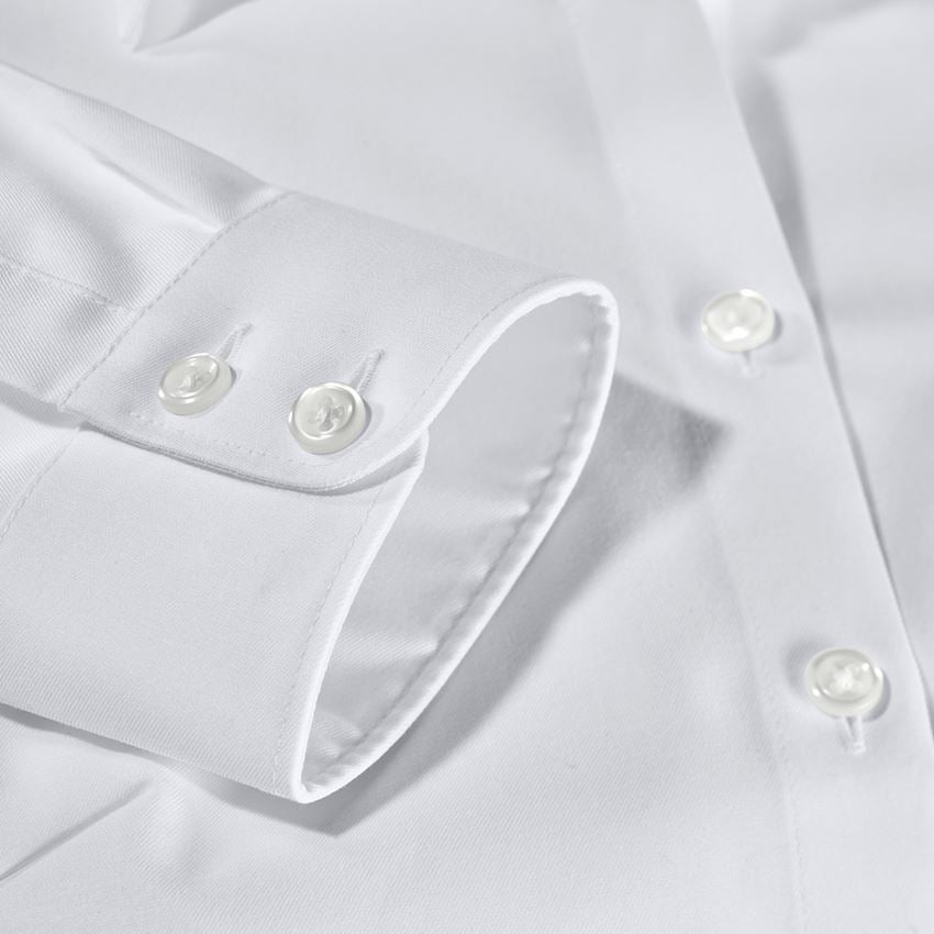 Themen: e.s. Business Bluse cotton stretch, Damen reg. fit + weiß 2